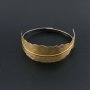 1Pcs Vintage Style Brass Bronze Feather Bracelet Bangle DIY Supplies 60MM Diameter 1900230