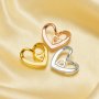 6MM Heart Prongs Pendant Settings,Heart Solid 925 Sterling Silver Rose Gold Plated Pendant Charm,DIY Pendant Supplies 1431279