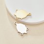 Keepsake Breastmilk Stainless Steel Oval Bezel Pendant Settings,Three Loops Gold Plated 304L Charm,0.5MM Deep DIY Supplies 1421221