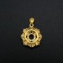 5MM Round Prong Pendant Settings Gold Plated Solid 925 Sterling Silver Vintage Style Charm Bezel for Gemstone 1411283