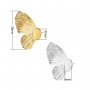 Keepsake Breastmilk Stainless Steel Big Butterfly Bezel Earrings Settings, Gold Plated 304L Studs Earrings,0.5MM Deep DIY Supplies 1706160