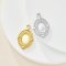 Keepsake Breastmilk Stainless Steel Oval Bezel Pendant Settings, Gold Plated 304L Charm,0.5MM Deep DIY Supplies 1421220