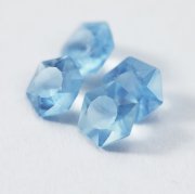 5MM Hexagon Faceted Blue Nature Aquamarine Gemstone March Birthstone DIY Loose Semi Precious Gemstone DIY Jewelry Supplies 4160034