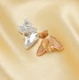 4x6MM Halo Pear Prong Studs Earring Settings,Butterfly Solid 925 Sterling Silver Rose Gold Plated Earring,Minimalist Earrings,DIY Earring Supplies 1706161