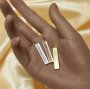 Keepsake Breast Milk Resin Rectangle Bar Bezel Pendant Blank Settings,Solid Back Solid 925 Sterling Silver Rose Gold Plated Pendant Charm 1431283