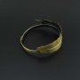 1Pcs Vintage Style Brass Bronze Feather Bracelet Bangle DIY Supplies 60MM Diameter 1900230