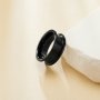 6MM Channel Keepsake Mens' Resin Ashes Ring Settings,Channel Bezel Ceramic Ring Settings,Black Ring,DIY Ring Supplies 1294872