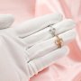 Keepsake Breast Milk Two Stones Oval Prongs Ring Settings Resin Solid 14K Gold Moissanite Accents DIY Ring Blank Band for Gemstone 1224045-1