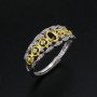 3x5MM Oval Prong Ring Settings Vintage Style Gold Plated Solid 925 Sterling Silver Adjustable Ring Bezel for Gemstone 1222047