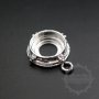 12pcs 10mm round setting bezel vintage style silver color DIY pendant charm tray supplies 1411181-1