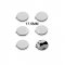 6Pcs 17.5MM Silver Round Cuff Button Cover Cuff Links For Wedding Formal Shirt 6600086-2S