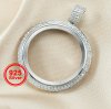 Round Pendant Frame Bezel for Flat Back Cabochon Rose Gold Plated Solid 925 Sterling Silver DIY Charm Supplies 1411297