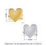 Keepsake Breastmilk Stainless Steel Heart Bezel Adjustable Ring Settings, Gold Plated 304L Ring,0.5MM Deep DIY Ring Supplies 1294769