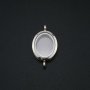 1Pcs 26x39x8MM Silver Oval Glass Locket with Two Loops Pendant Charm DIY Supplies 1122011