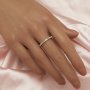 1x8MM Keepsake Breast Milk Resin Rectangle Bezel Ring Settings,Solid 14K 18K Gold Ring,DIY Memory Jewelry Supplies 1294789