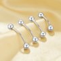 Simple Round Bead Belly Ring,Solid 925 Sterling Silver Belly Ring,Minimalist Round Bead Belly Ring,DIY Belly Ring Supplies 6790007