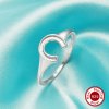 Keepsake Breast Milk Resin Horse Shoe U Shaped Bezel Ring Settings,Curved Solid 925 Sterling Silver Ring,DIY Ring Supplies For Gemstone 1294805