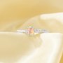 Simple Oval Ring With 4x6MM Color Change Simulated Opal,Solid 925 Sterling Silver Ring,Adjustable Ring,October Birthstone Ring 6220256