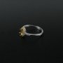 1Pcs 4x6MM Solid 925 Sterling Silver Oval Gold Plated Prong Bezel DIY Adjustable Ring Settings for Gemstone Moissanite 1222023