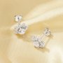 1Pair Crown Earring Studs Earring With White CZ Stone,Solid 925 Sterling Silver Earrings,Vintage Styles Studs Earrings 6310072