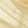 Luxury Nature Pearl Beads Necklace,Solid 925 Sterling Silver Chain Necklace,Dainty Pearl Necklace 16''+2'' 6190104