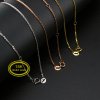 1Pcs Genuine 18K Solid Gold Necklace Adjustable Length Real 18K White Gold,Yellow Gold, Rose Gold Chain Au750 for Pendant 16-18'' 1320015