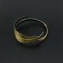 1Pcs Vintage Style Brass Bronze Feather Bracelet Bangle DIY Supplies 60MM Diameter 1900230