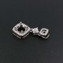 1Pcs 5-8MM Round Bezel 4 Prong Halo Pave Head Solid 925 Sterling Silver DIY Pendant Settings for Gems Moissanite Stone 1411244