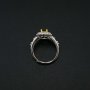 1Pcs 5x7MM Oval Prong Ring Settings Blank Adjustable Lace Vintage Style Gold Plated Solid 925 Sterling Silver DIY Pave Shank Bezel Tray for Gemstone 1222038