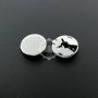 6Pcs 17.5MM Silver Round Cuff Button Cover Cuff Links For Wedding Formal Shirt 6600086-2S