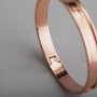 1Pcs 5MM Channel 1MM Depth Stainless Steel Gold Rose Gold Plated DIY Bracelet Bangle Settings for Leather 63MM Diameter 1900218