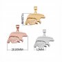 Keepsake Breast Milk Resin Mama Bear Solid Back Pendant Bezel Settings,Solid 925 Sterling Silver Rose Gold Plated Pendant 1431259