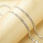 1PCS 4MM Weave Style Necklace,Solid 925 Sterling Silver Rose Gold Plated Necklace Chain,Vintage Style Choker Necklace Chain 6190083