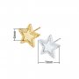 Keepsake Breastmilk Stainless Steel Star Bezel Earrings Settings, Gold Plated 304L Studs Earrings,0.5MM Deep DIY Supplies 1706159