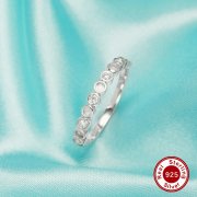 Keepsake Breast Milk Resin Birthstone Round Bezel Ring Settings,Half Band Solid 925 Sterling Silver Ring,2MM Round Bezel Ring,Stackable Ring 1212114