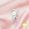 6MM Keepsake Breast Milk Resin Round Bezel Ring Settings,Solid Back 14K 18K Gold Ring,Stackale DIY Ring Supplies For Gemstone 1212107