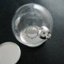 6pcs30mm round silver plated bulb vial glass bottle dome with 20mm open mouth DIY pendant charm supplies 1820271