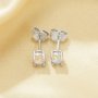 1Pair 4MM Round Studs Earring Simulated White Opal,Solid 925 Sterling Silver Studs Earring,October Birthstone Studs Earrings 6310071