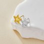 Keepsake Breastmilk Stainless Steel Star Bezel Earrings Settings, Gold Plated 304L Studs Earrings,0.5MM Deep DIY Supplies 1706159