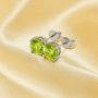 6MM Round Studs Earring With Natural Green Peridot Gemstone,Solid 925 Sterling Silver Studs Earring,August Birthstone Studs Earrings 6310078