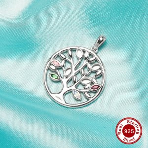 20MM Keepsake Breast Milk Resin Marquise Pendant Bezel Settings,Solid 925 Sterling Silver Pendant Charm,Tree of Life Pendant,Birthstone Pendant,DIY Pendant Supplies 1431321