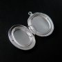 5pcs 13x18mm setting size pendant tray setting bezel vintage brass silver plated oval blank photo locket supplies charm 1122008