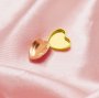 8MM Keepsake Breast Milk Resin Heart Bezel Pendant Settings,Solid 14K 18K Gold Charm,Simple Heart Pendant,DIY Pendant Supplies 1431288