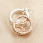 10MM Round Full Moon Circle Charm Rose Gold Plated Solid 925 Sterling Silver DIY Pendant Supplies 1411311