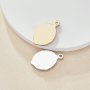 Keepsake Breastmilk Stainless Steel Oval Bezel Pendant Settings, Gold Plated 304L Charm,0.5MM Deep DIY Supplies 1421220