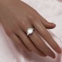 Keepsake Breast Milk Resin Halo Round Bezel Ring Settings,Solid 14K 18K Gold Ring,Moissanite Art Deco Ring,DIY Ring Supplies For Gemstone 1212109