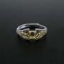 1Pcs 4x5MM Oval Bezel Lace Vintage Style Gold Plated Solid 925 Sterling Silver Adjustable Prong Ring Settings Blank for Gemstone 1212056