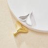 Keepsake Breastmilk Stainless Steel Mermaid Tail Bezel Pendant Settings,Fish Tail Gold Plated 304L Charm,0.5MM Deep DIY Supplies 1431275