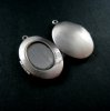 5pcs 13x18mm oval bezel tray setting vintage antiqued brass silver photo locket pendant charm DIY supplies 1123012