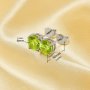 6MM Round Studs Earring With Natural Green Peridot Gemstone,Solid 925 Sterling Silver Studs Earring,August Birthstone Studs Earrings 6310078